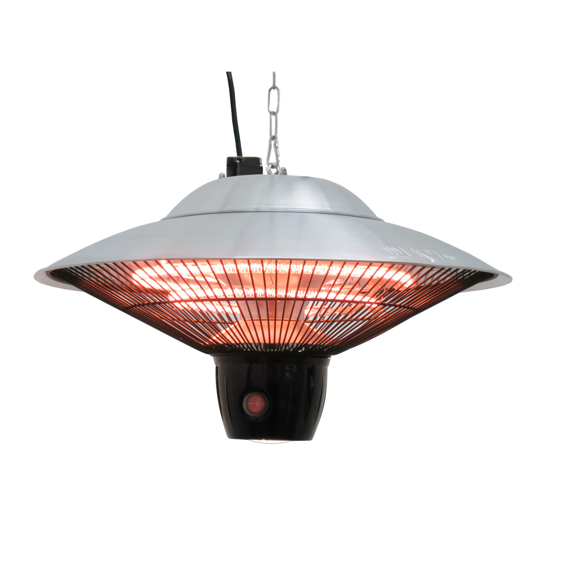 Westinghouse Hanging Patio Heater with Remote and LED - 800/1500W, Aluminum and Stainless Steel, Water and Dust Resistant, Model# WES31-1544